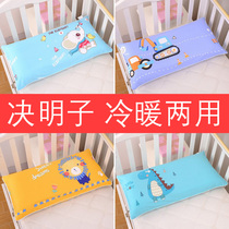 Child pillow lengthened for children over 4-6-10 years old students special care neck pillow baby full cotton cartoon Four seasons