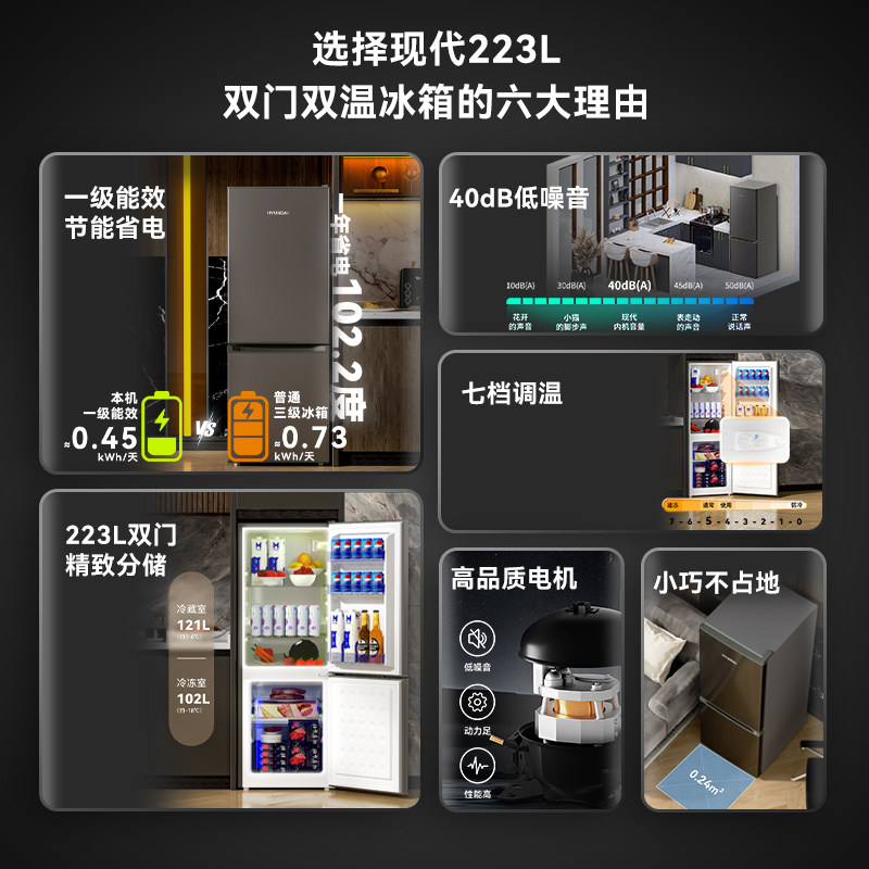 HYUNDAI-BCD-223冰箱图片