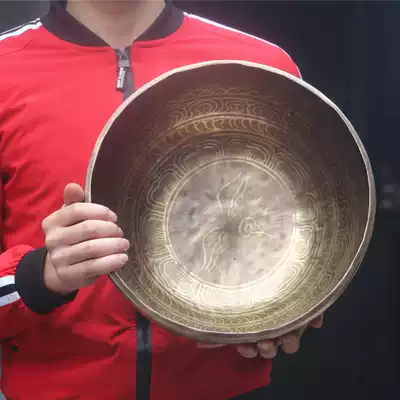 Professional songbowl sound therapy Nepal hand-made PSIM bowl bronze bowl chime SPA SPA physiotherapy yoga bowl old bowl 33cm