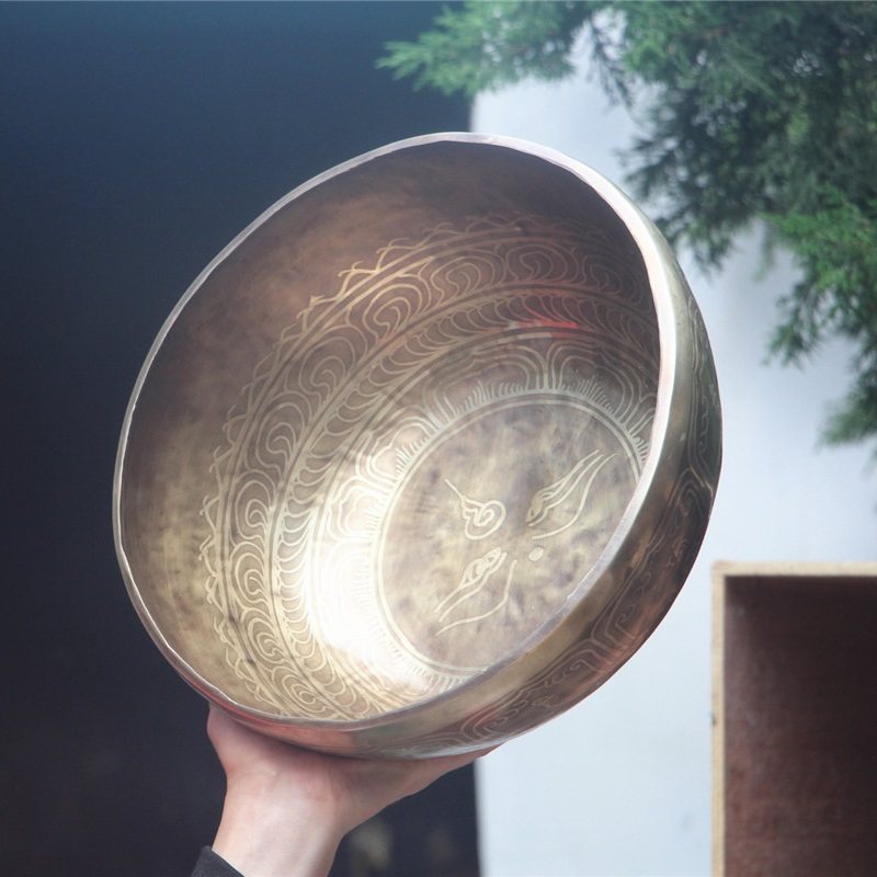 Professional Songbo sound therapy Nepal handmade large Buddha bowl bronze bowl chime SPA physiotherapy yoga bowl old bowl