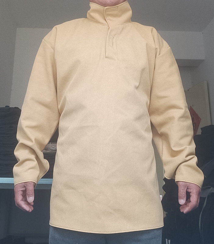 All-Cotton Canvas Wear-Resistant Protective Apron, Anti-Splash and Anti-Spark Welding Workwear, Stand-Up Collar, Back-Cutout Coverall All-Cotton Canvas Wear-Resistant Protective Apron, Anti-Splash and Anti-Spark Welding Workwear, Stand-Up Collar, Back-Cutout Coverall