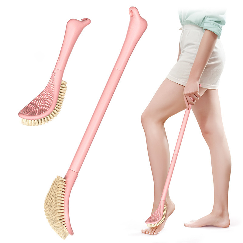 Golf Shower Brush, Foot Scrub Brush, Massage Bath Brush, Body Brush, Long-Handled Bath Scrubber, Back Cleaning Brush