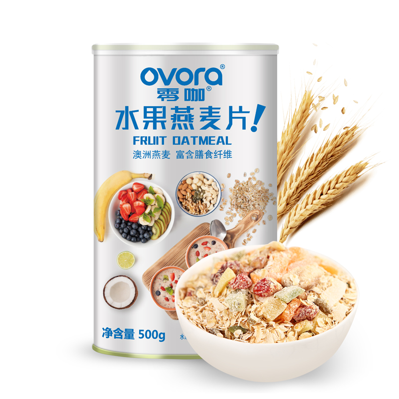零咖澳洲进口罐装混合水果燕麦片500g
