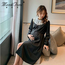 Men & Joni Montomi pregnant women spring and summer dress fashion lace collar can breastfeed out tide mother skirt