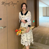 Men & Joni montomi pregnant dress 2021 spring new long temperament lapel lactating skirt