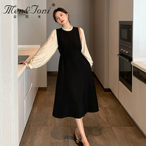Men & Joni Montomi maternity clothing Autumn Tide mother temperament dress French court sleeve fashion long style