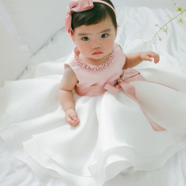 Korean version of newborn toddler baby girl baby age  wedding gown princess fluffy dress Dress Birthday Gown