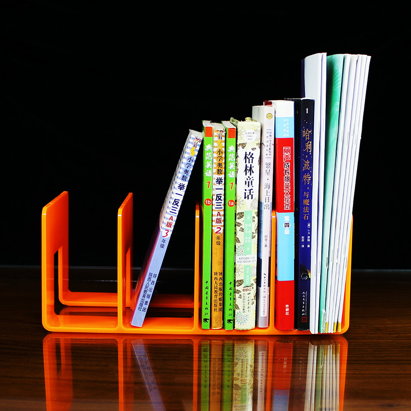 Standing book stand large-capacity bookend desktop storage reading shelf student book by fixed book stand plastic