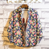 Hawaii mens shirt long sleeve summer outside wearing thin and small crumbly handsome blouse shirt male beach big code loose soil