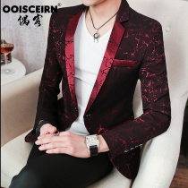 Suit jacket Net red suit mens fashion brand hair stylist mens mens English style yuppie wedding dress bar shirt Mens