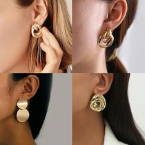 Rock Twisted Stud Earrings for Women European Statement