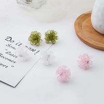 New Korean Sweet Resin Holiday Flower Stud Earrings For