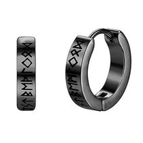 Pcs mm Norwegian Viking Rune Hoop Earrings For Men Woman