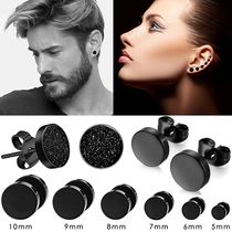 Pcs Punk Black Unisex Stud Earring Barbell Piercing Earring
