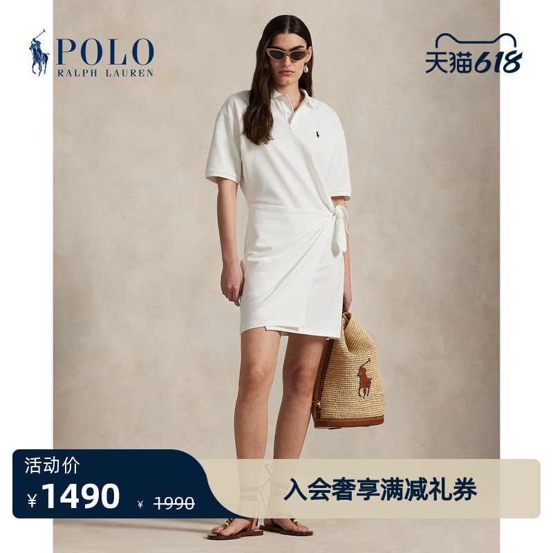 Ralph Lauren/Ralph Lauren Women's Spring 26 Pique Polo Wrap Mini Dress