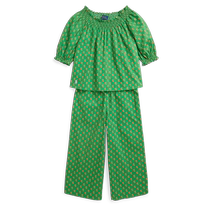 Ralph Lauren Girls 24 Early Spring Floral Cotton Top and Pants Set RL40975