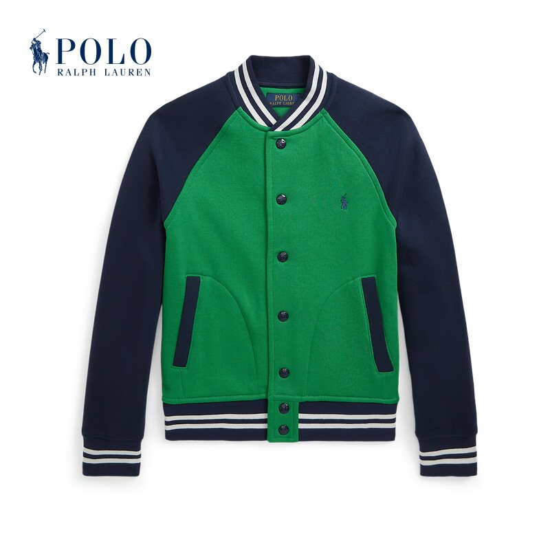 Ralph Lauren Rav Lauren boy 24 years early spring color block Flannel Baseball Jacket RL41063-Taobao