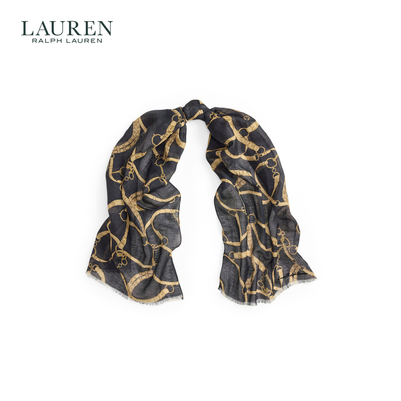 Lauren/Ralph Lauren Women's Early Autumn 2026 Belt-Patterned Wrap Scarf Rl70957 Lauren/Ralph Lauren Women's Early Autumn 2026 Belt-Patterned Wrap Scarf Rl70957