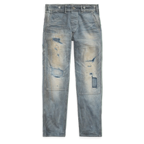 RRL Mens 2024 Summer Customized Patch Workwear Cotton Trousers RL93386