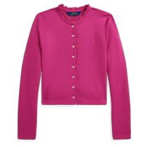 Ralph Lauren Girls Autumn 24th Ruffled Roman Cloth Knitted Cardigan RL42175