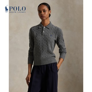 Ralph Lauren/拉夫劳伦女装 25年秋季绞花编结Polo针织衫RL27245