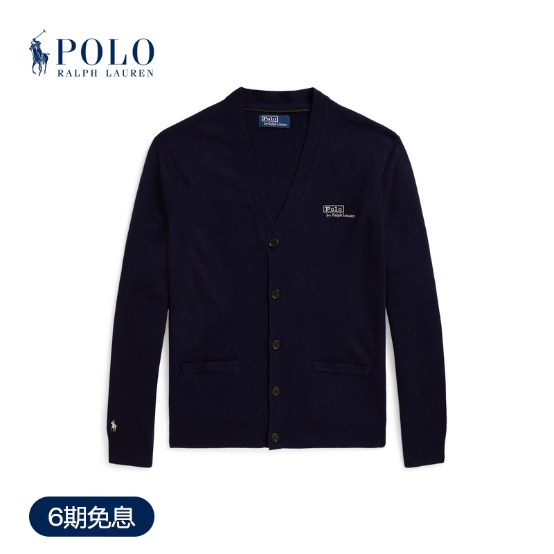 Ralph Lauren/Ralph Lauren Men's Fall 26 Logo Wool Knit Cardigan Rl101678