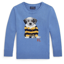 Ralph Lauren boys 24-year-old early spring puppy intarsia cotton sweater RL41528