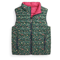 Ralph Lauren Boys and Girls Fall 24 P-Layer Reversible Quilted Vest RL41985