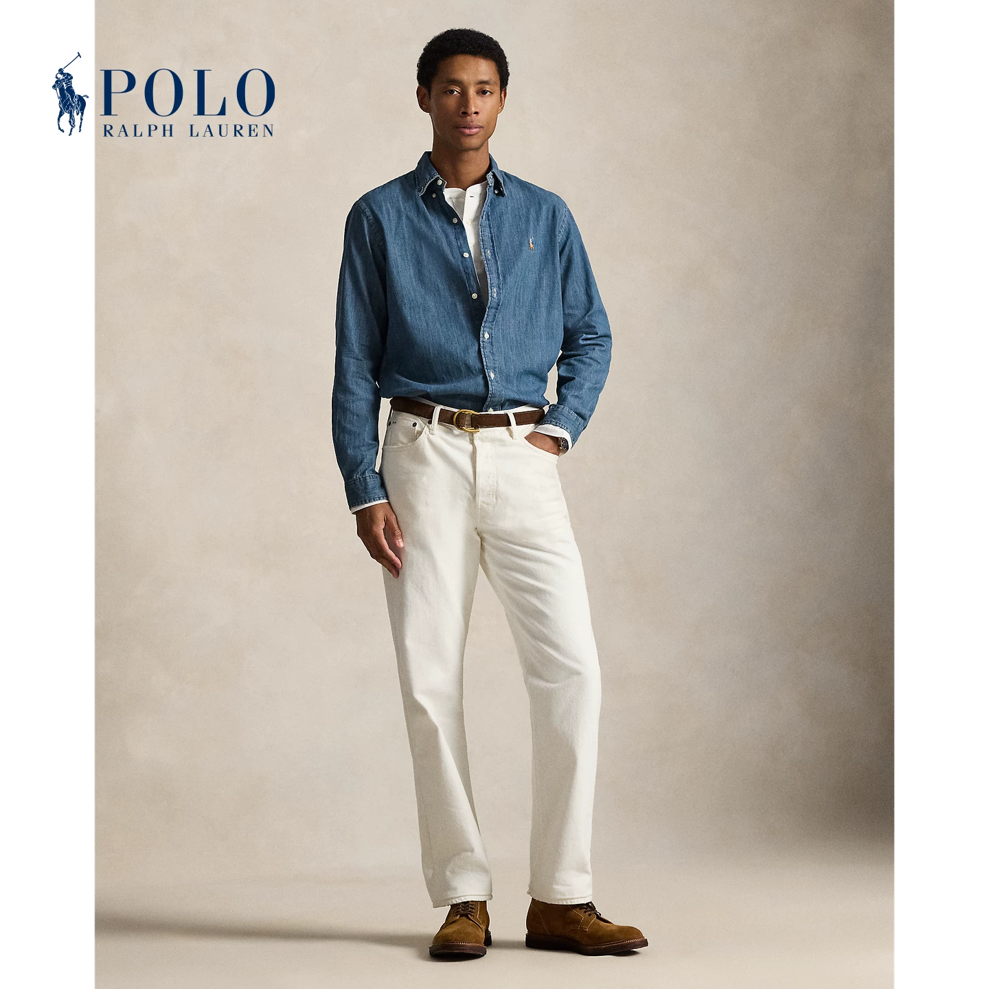 Классическая джинсовая рубашка Ralph Lauren, крой
