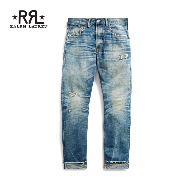 Rrl Men's Classic Slim-Fit Cotton Trim Jeans Rl90184 Rrl Men's Classic Slim-Fit Cotton Trim Jeans Rl90184