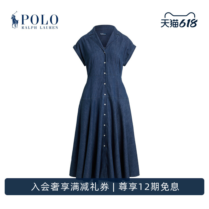Ralph Lauren/Ralph Lauren Women's Clothing 26 Summer Cotton Linen Shirt Dress Rl28070 Ralph Lauren/Ralph Lauren Women's Clothing 26 Summer Cotton Linen Shirt Dress Rl28070