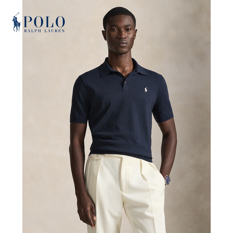 Ralph Lauren/Ralph Lauren Men's Classic Cotton Polo Collar Sweater Rl19897