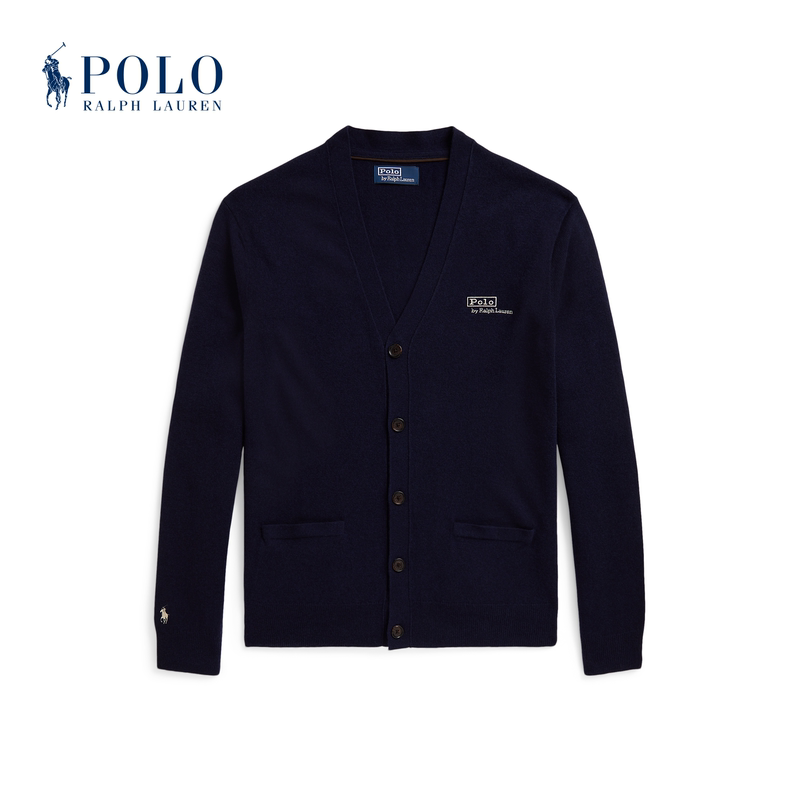 Ralph Lauren/Ralph Lauren Men's Fall 26 Logo Wool Knit Cardigan Rl101678 Ralph Lauren/Ralph Lauren Men's Fall 26 Logo Wool Knit Cardigan Rl101678