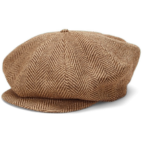 Ralph Lauren mens and womens same style autumn 24 herringbone twill newsboy cap RL18607