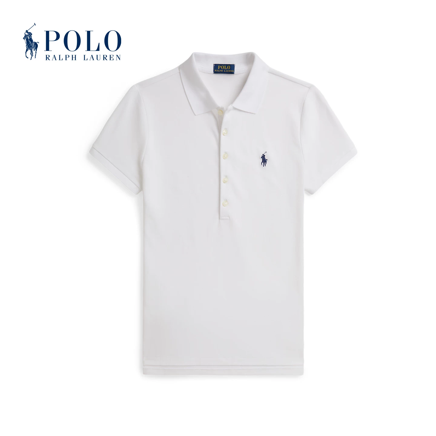 Ralph lauren, classic fitted elastic polo, cut
