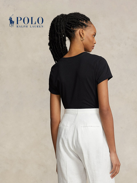 Ralph Lauren/Ralph Lauren women's classic cotton jersey V-neck T-shirt RL24239