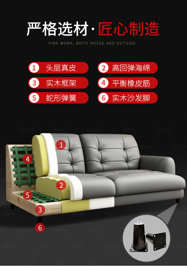Bắc Âu kết hợp ghế sofa da da bò căn hộ nhỏ phòng khách hiện đại nhỏ gọn 3-4-bit Da sẵn sàng - Ghế sô pha sofa đẹp giá rẻ