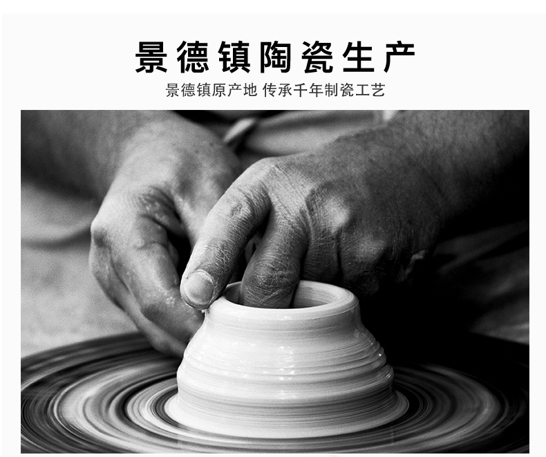 Jingdezhen ceramic barrel 50 kg pack ricer box oil cylinder water pickles meat with cover seal caddy fixings storage tank