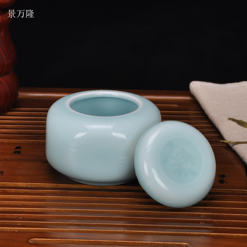 Jingdezhen ceramic seal tea pot cylinder puer tea bucket cylinder small POTS box store receives furnishing articles kunfu tea
