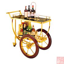 Titanium Gold New Luxury Car Eurostyle Your Princess Winewater Restaurant Cake Cart Wine Cart Triple Delivery Car Service Car