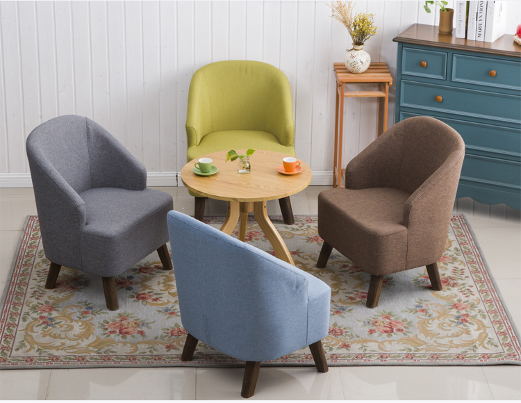Nordic sofa vải đơn ghế lười đơn giản bình thường căn hộ nhỏ ban công phòng ngủ phòng khách sofa Mini - Ghế sô pha ghế nhựa sofa