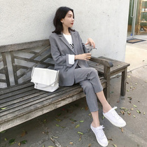 High-end Anglo-Ocean suit women 2022 Spring and Autumn new Korean version of the fashionable fashionable fashion occupation two suit pants