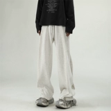 Весенние штаны, дизайнерские повседневные брюки, в американском стиле, свободный крой, тренд сезона, эластичная талия