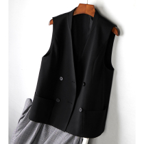 Charin suit vest female 2021 new spring and autumn short casual Korean version sleeveless suit vest outside take 815