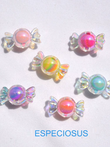 Браслет из бисера ручной работы, акриловые мультяшные бусины, аксессуар, аксессуары, DIY, 22мм, 40 шт