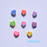 Глина в форме сердца, бусины, аксессуар, аксессуары, браслет, 10мм, градиент