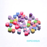 Глина в форме сердца, бусины, аксессуар, аксессуары, браслет, 10мм, градиент