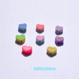 Глина в форме сердца, бусины, аксессуар, аксессуары, браслет, 10мм, градиент