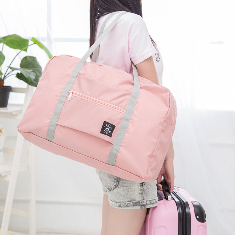 Large capacity travel bag Female portable light business travel waiting for delivery storage bag Male sports student luggage bag storage