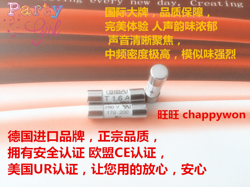 German SIBA 5x20mm T5A 250V HIFI silver plated fuse CD liner machine power amplifier sound insurance tube